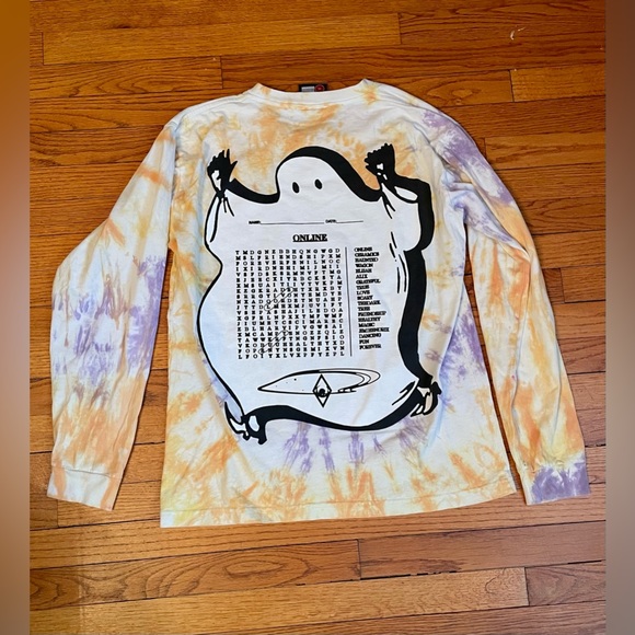 Online Ceramics Ghost Word Search long sleeve tee - Picture 2 of 2